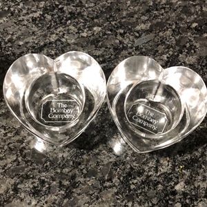 The Bombay Company set of hearts tealight holders